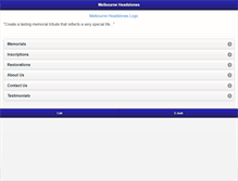 Tablet Screenshot of headstones.net.au